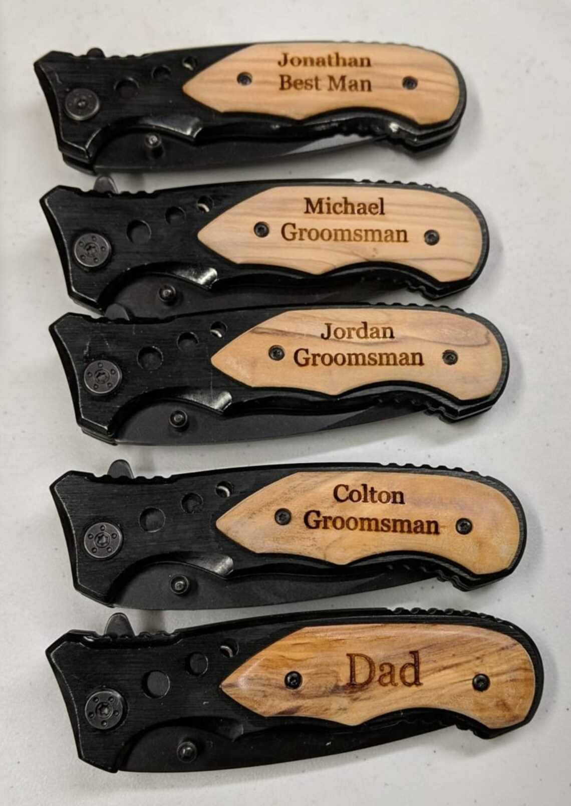 Engraved Hunting Knife