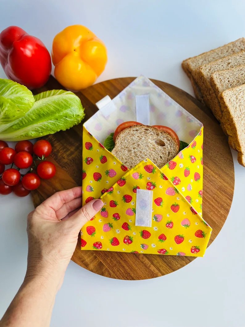Set of 2 Reusable Eco-Friendly Sandwich Wraps